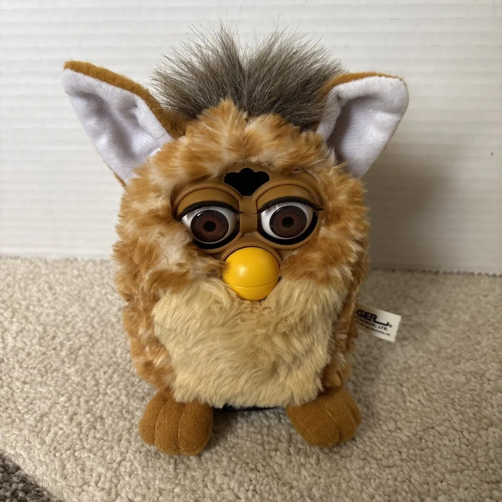 Vintage 1998/1999 Furby Gold Stripes Brown Eyes  **Not Working